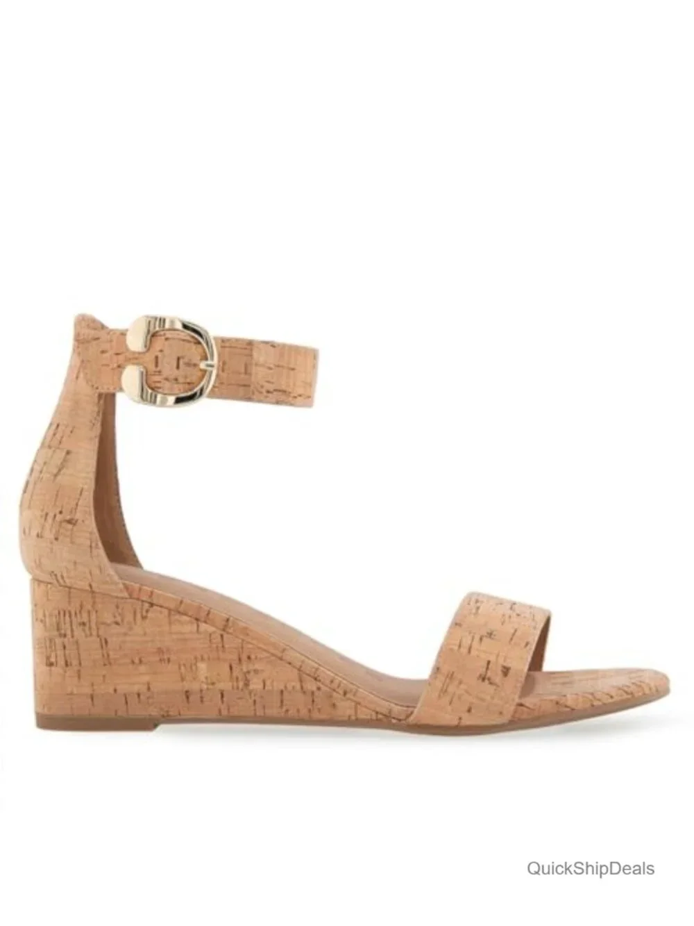 Ankle Strap Wedge Sandal Padded Insole Wedge Heel